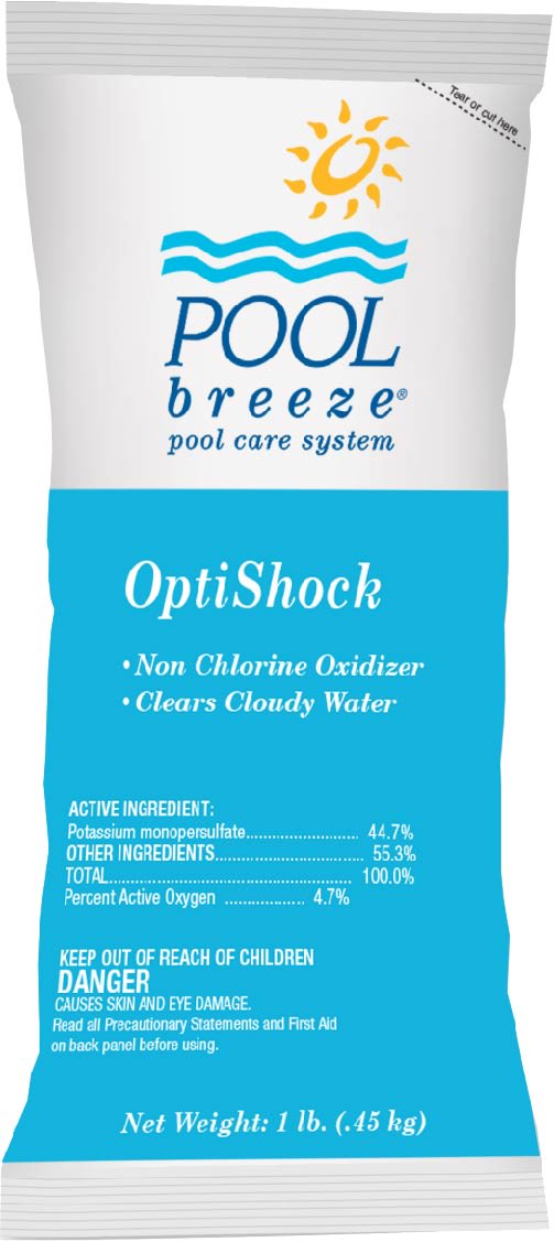 Pool Breeze Optishock Potassium Monopersulfate Non Chlorine Shock, 1 lb Bag, Available 24/Case - product image