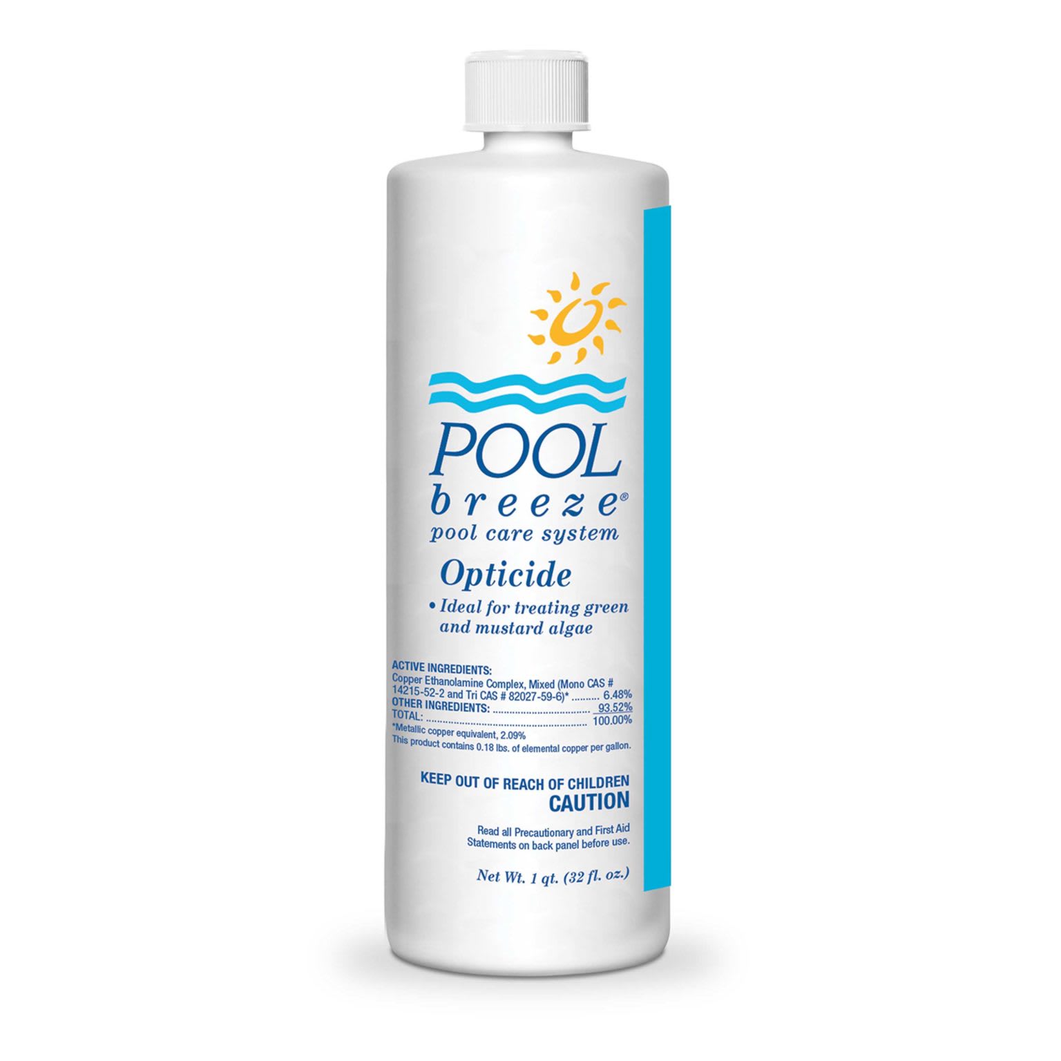 Pool Breeze Opticide Algaecide Copper 1 Quart Bottle, Available 12/Case - product image