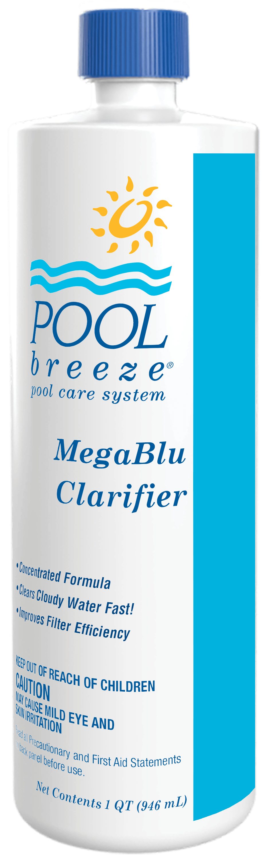 Pool Breeze Megablu Concentraded Clarifier 1 Quart Bottle, Available 12/Case - product image
