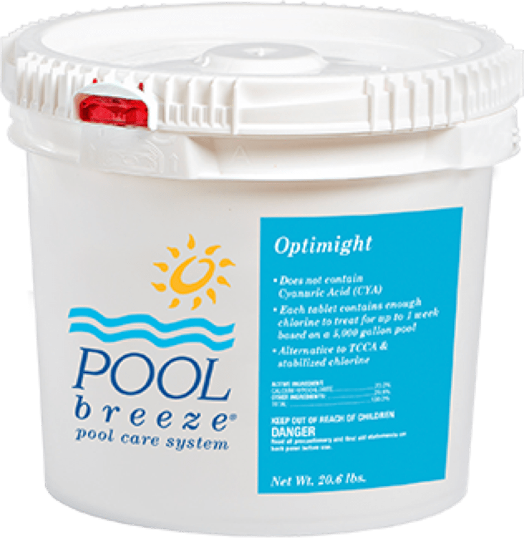 Pool Breeze Optimight Cal Hypo Slow Dissolving Tablets 4.5 lb Pail, Available 6/Case - product image