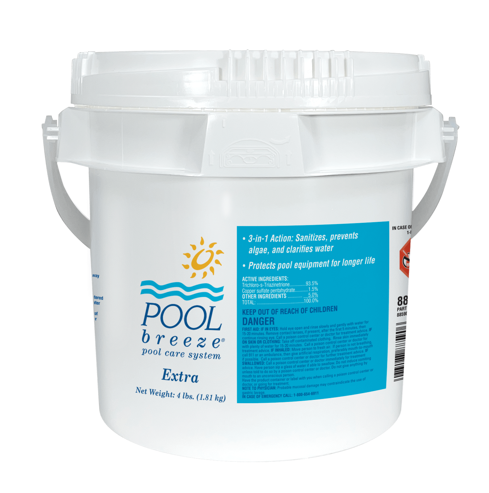 Pool Breeze Extra Extra is an all-in-one tablet 4 lb Pail, Available 6/Case - product image