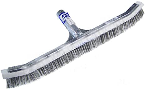 A&B Curved Aluminum Wall Brush, Combo Stainless Steel & Synthetic Bristles 24in   AAB