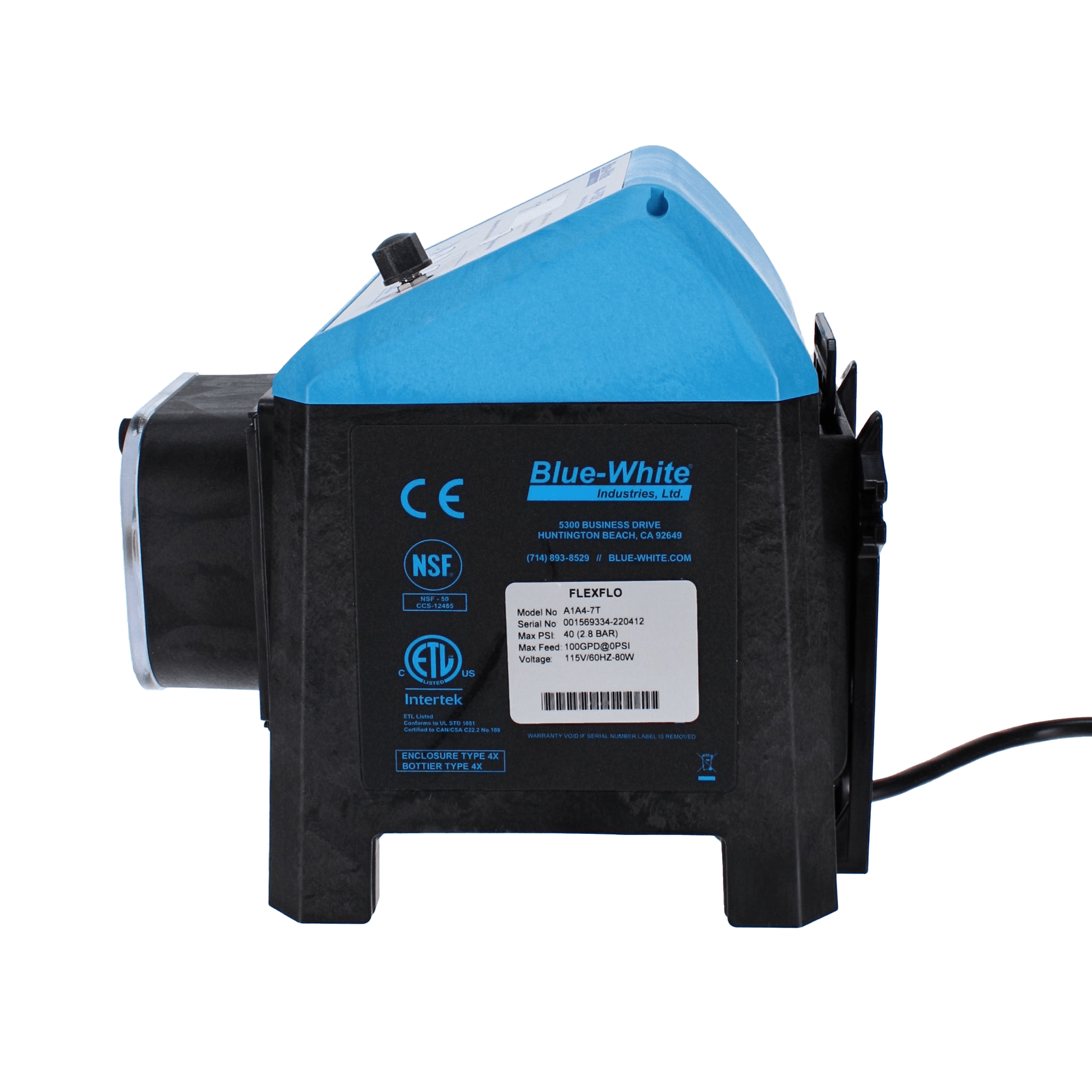 Blue White Flex-Flo A1A Series Peristaltic Metering Pump, 100 GPD image 3
