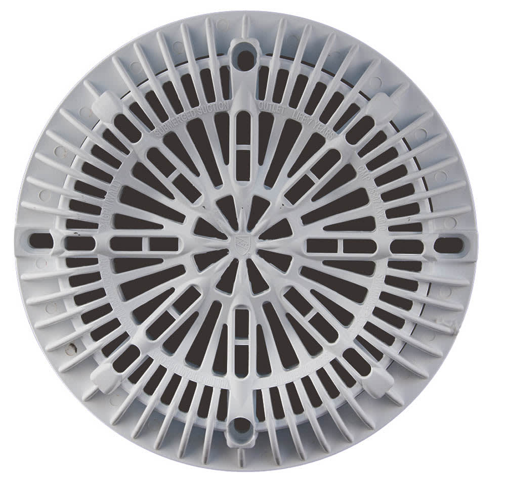 CMP 8" Galaxy Drain Cover With Screw Pack; Gray image 5