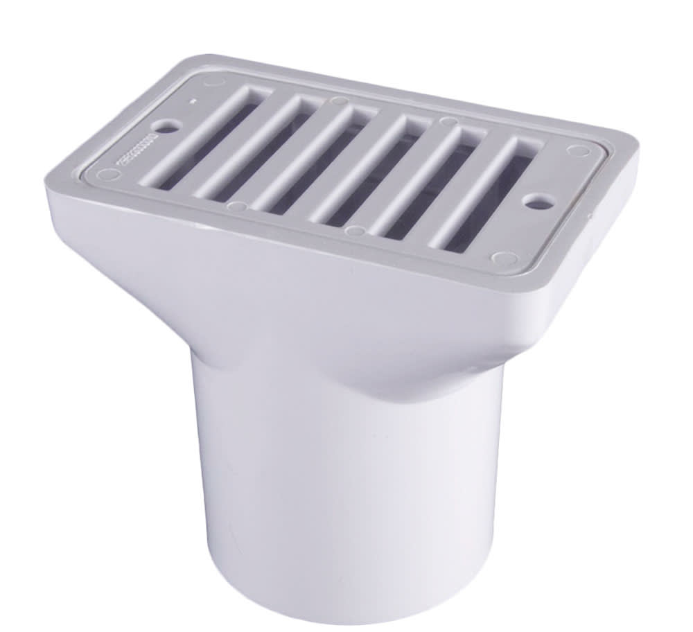 CMP Gutter Deck Drain White Fip X Soc , 2" X 2" - product image