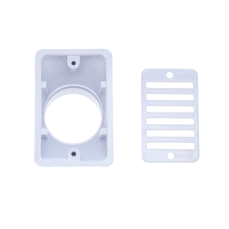 CMP Gutter Deck Drain White Fip X Soc , 2" X 2" image 3