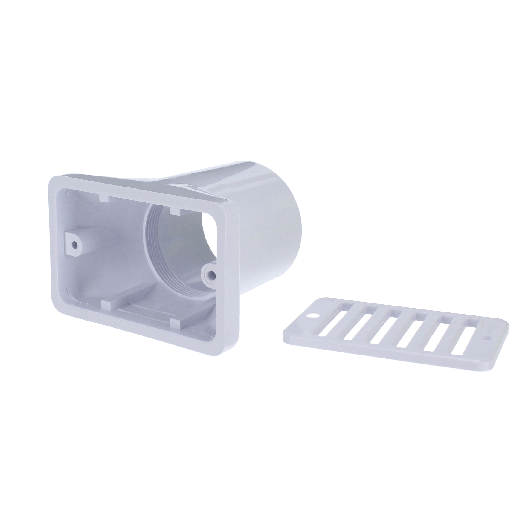 CMP Gutter Deck Drain White Fip X Soc , 2" X 2" image 4