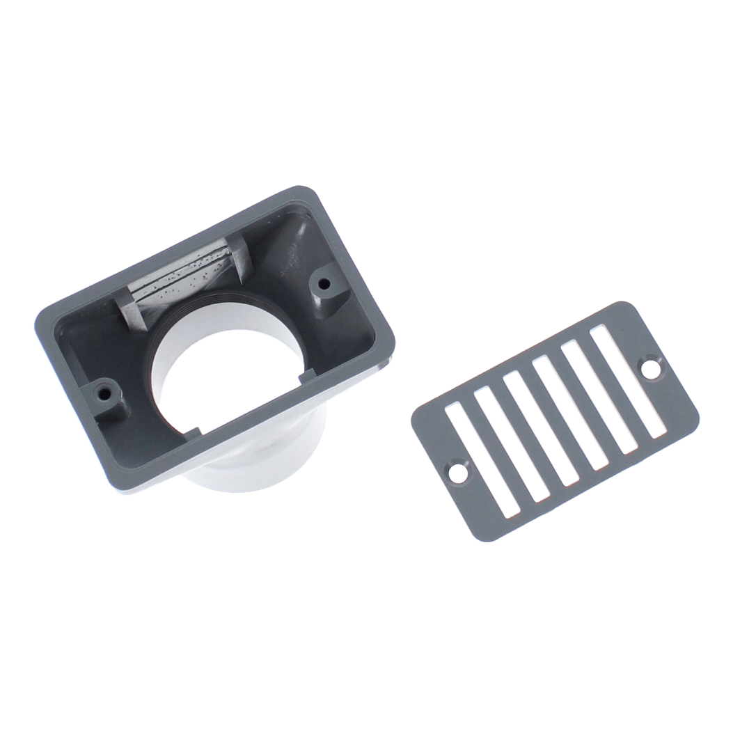 CMP Gutter Deck Drain Grey Fip X Soc , 2" - product image