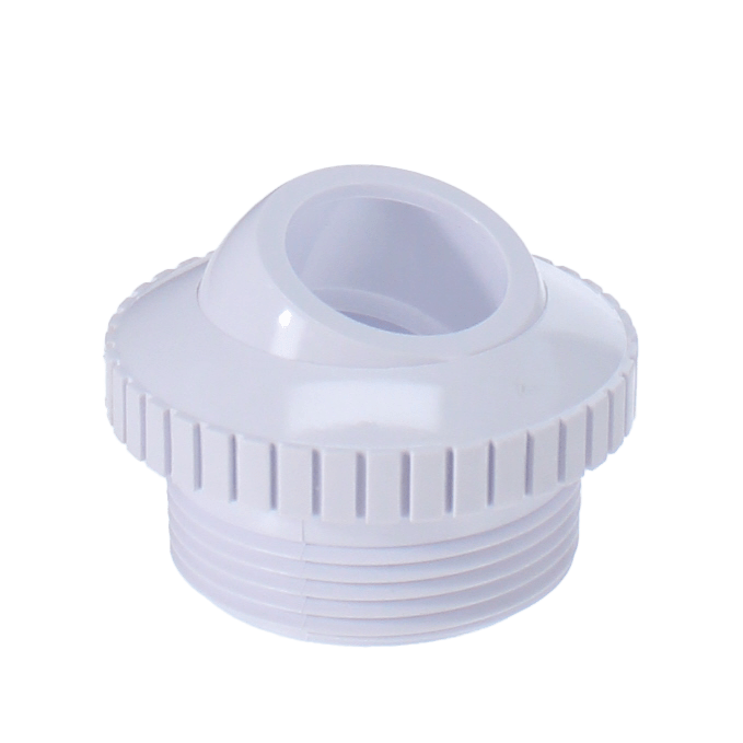 CMP 1-1/2in MIP Directional Flow Outlet Fitting, 1in Eyeball, White  