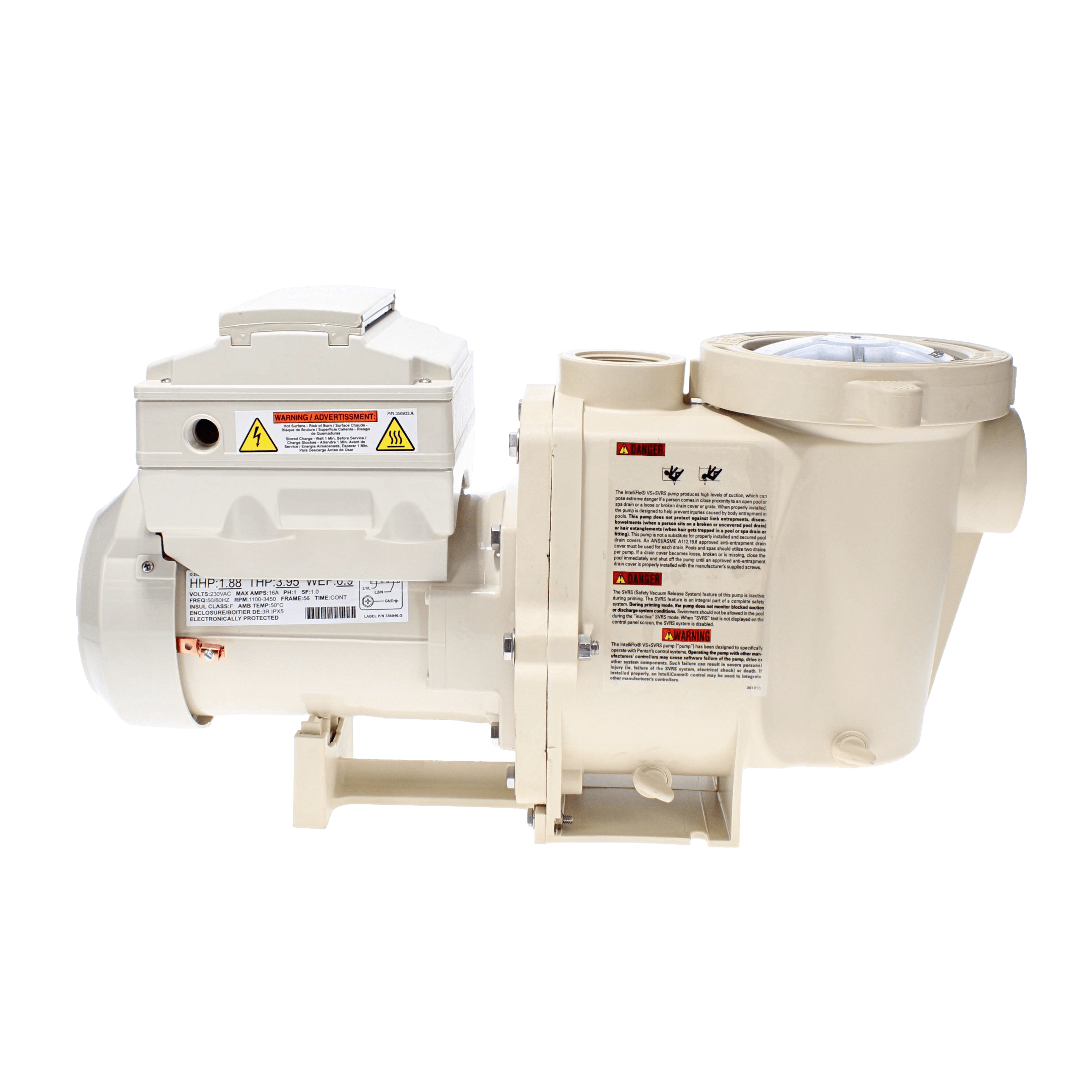 Pentair IntelliFlo VS+SVRS Variable 3.95 hp 230V Pool Pump | EC-011057 image 8