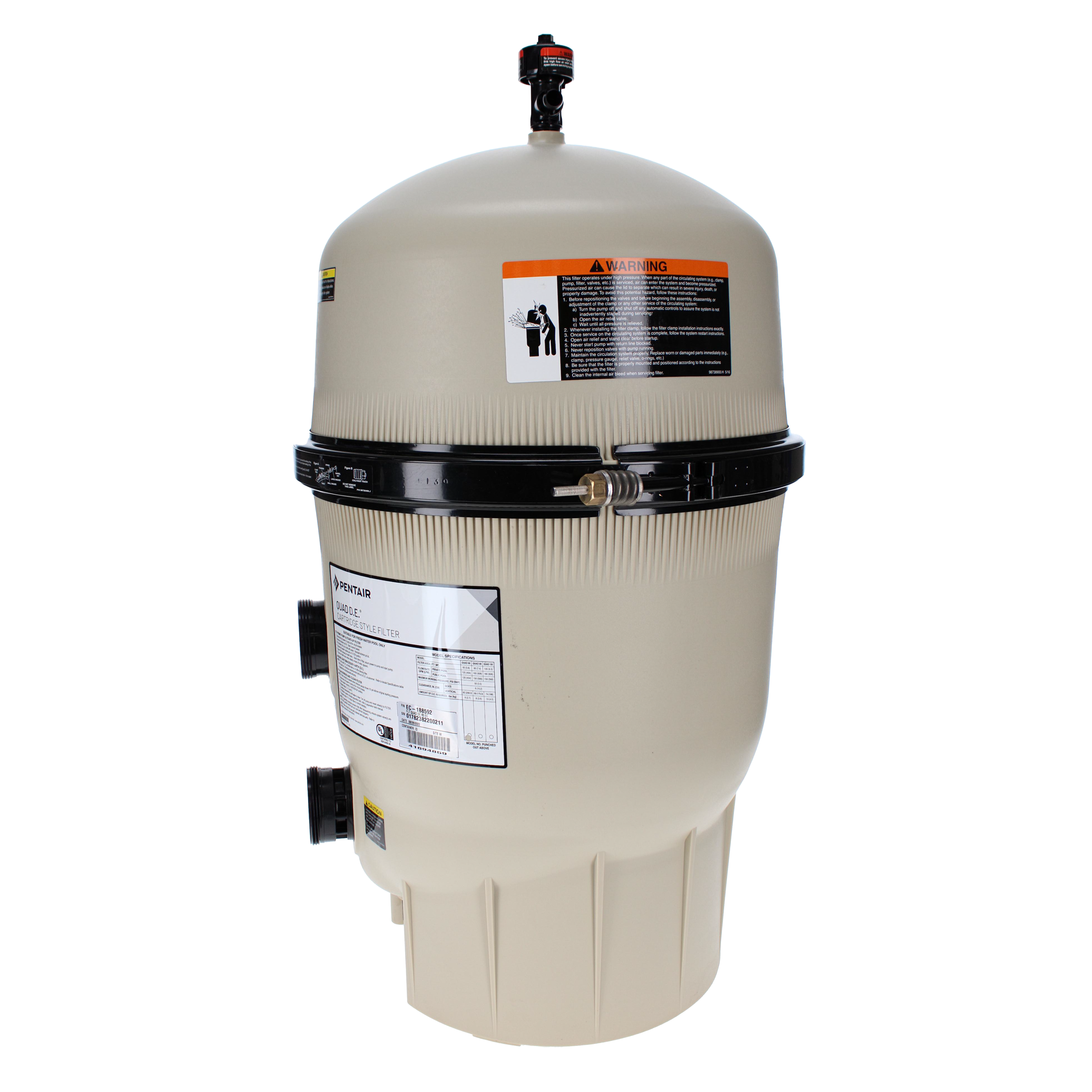 Pentair 60 sq ft Quad DE Cartridge Style Filter image 3