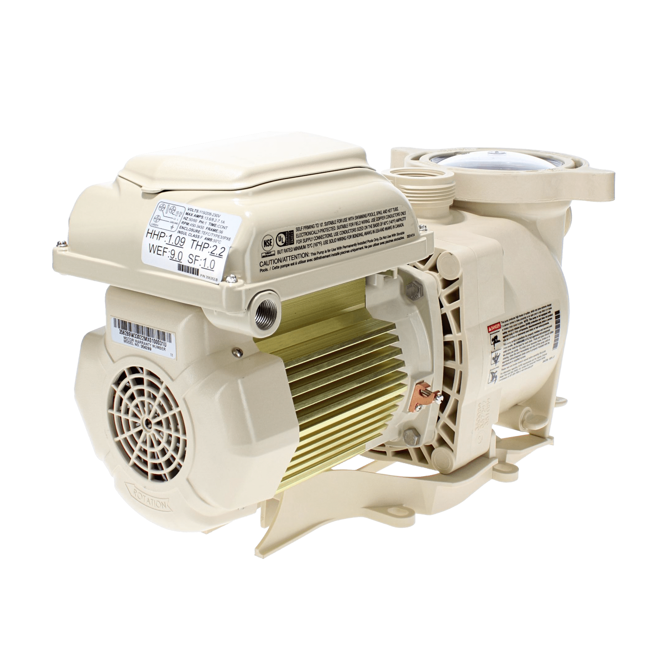 Pentair SuperFlo Variable-Speed Residential Pool Pump 2.2 hp 115/230V | EC-342001 image 3