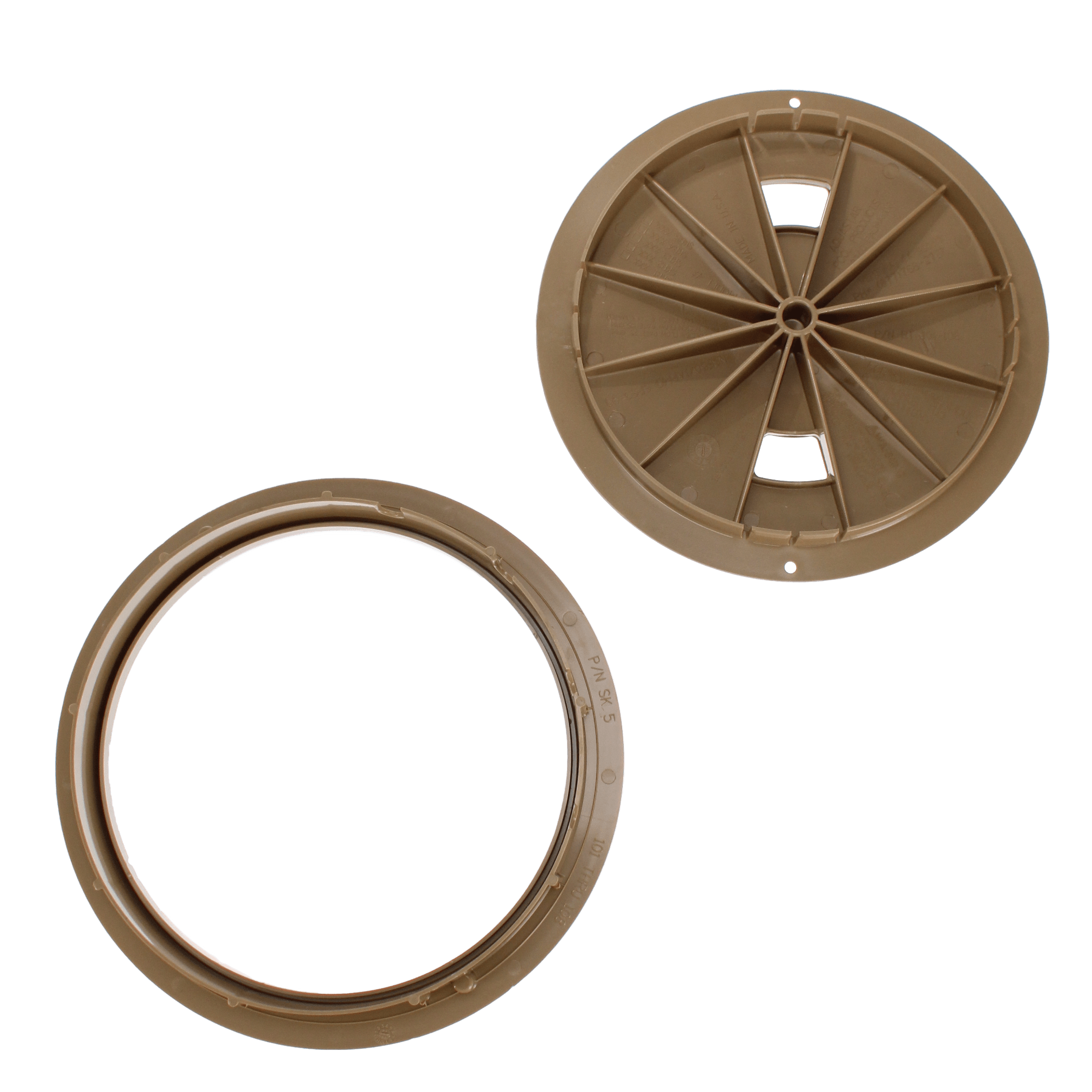 AQUA STAR SKIMMER LID & COLLAR ROUND TAN image 3