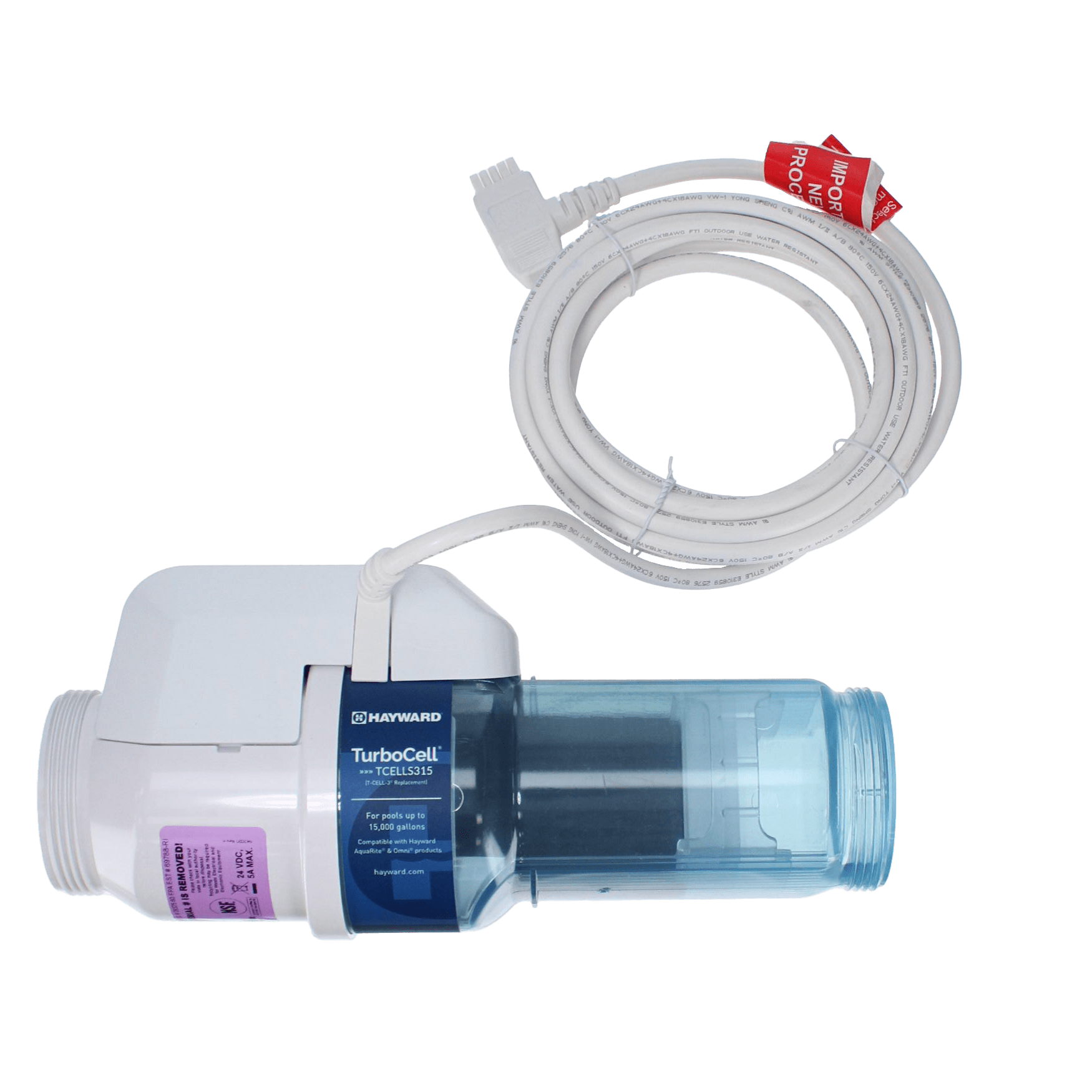 Hayward TurboCell S3 Salt Cell, 15,000 gallons, 15ft Cord  
