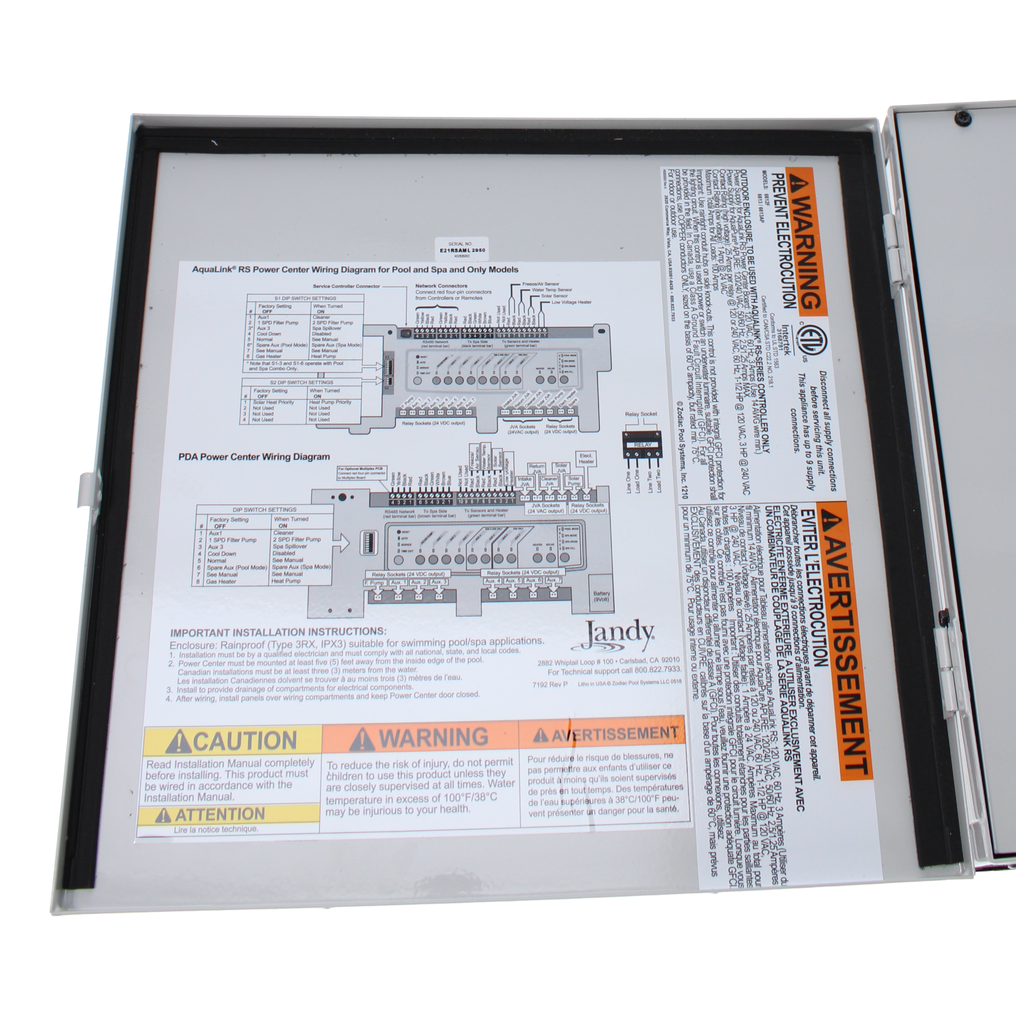 Jandy Pro Series Power Center Standard | 6613 image 2