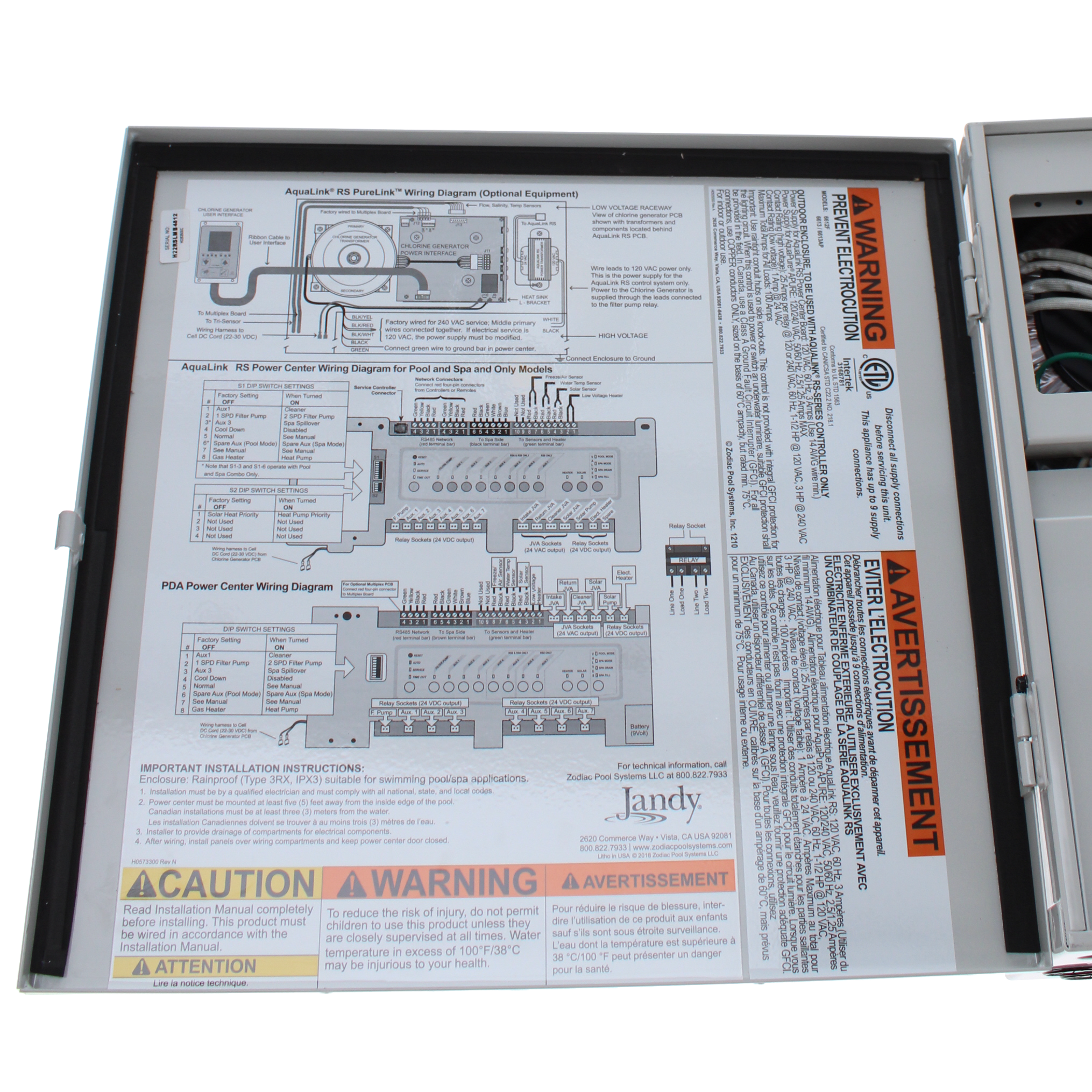 Jandy PureLink Power Center 12-Circuit w/ Load Center & Salt Transformer | 6613AP image 2