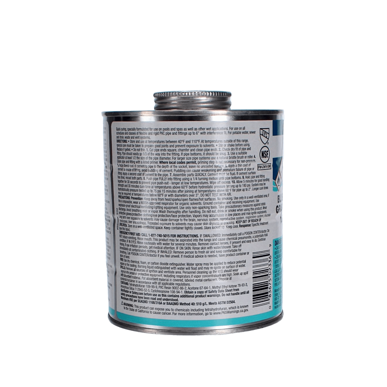 Oatey Pooltite Blue Glue(1/4 Pt) - product image