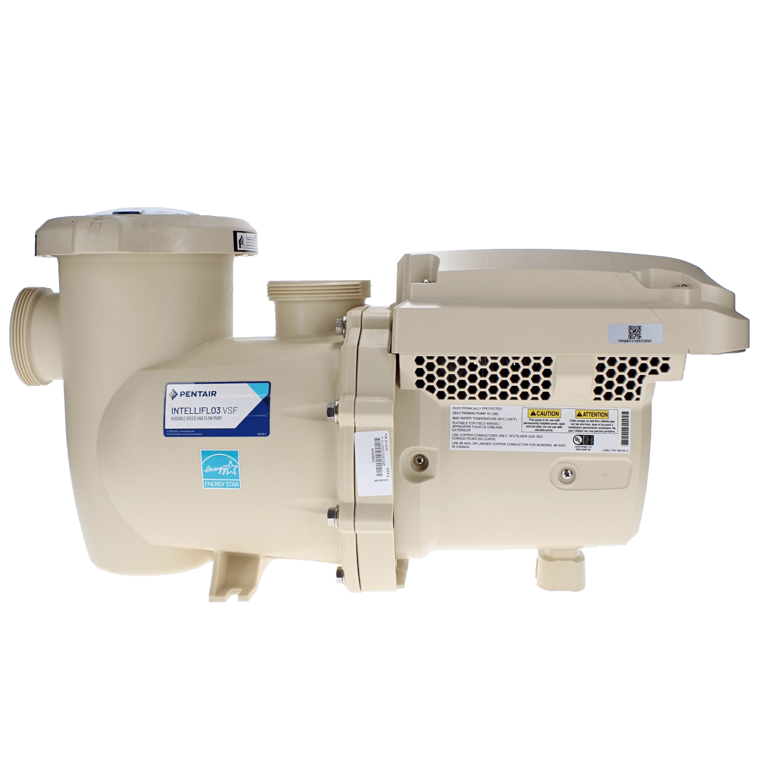 Pentair IntelliFlo3? VSF Pool Pump, 3 HP, 208-230 V, 50/60 Hz, with I/O board  