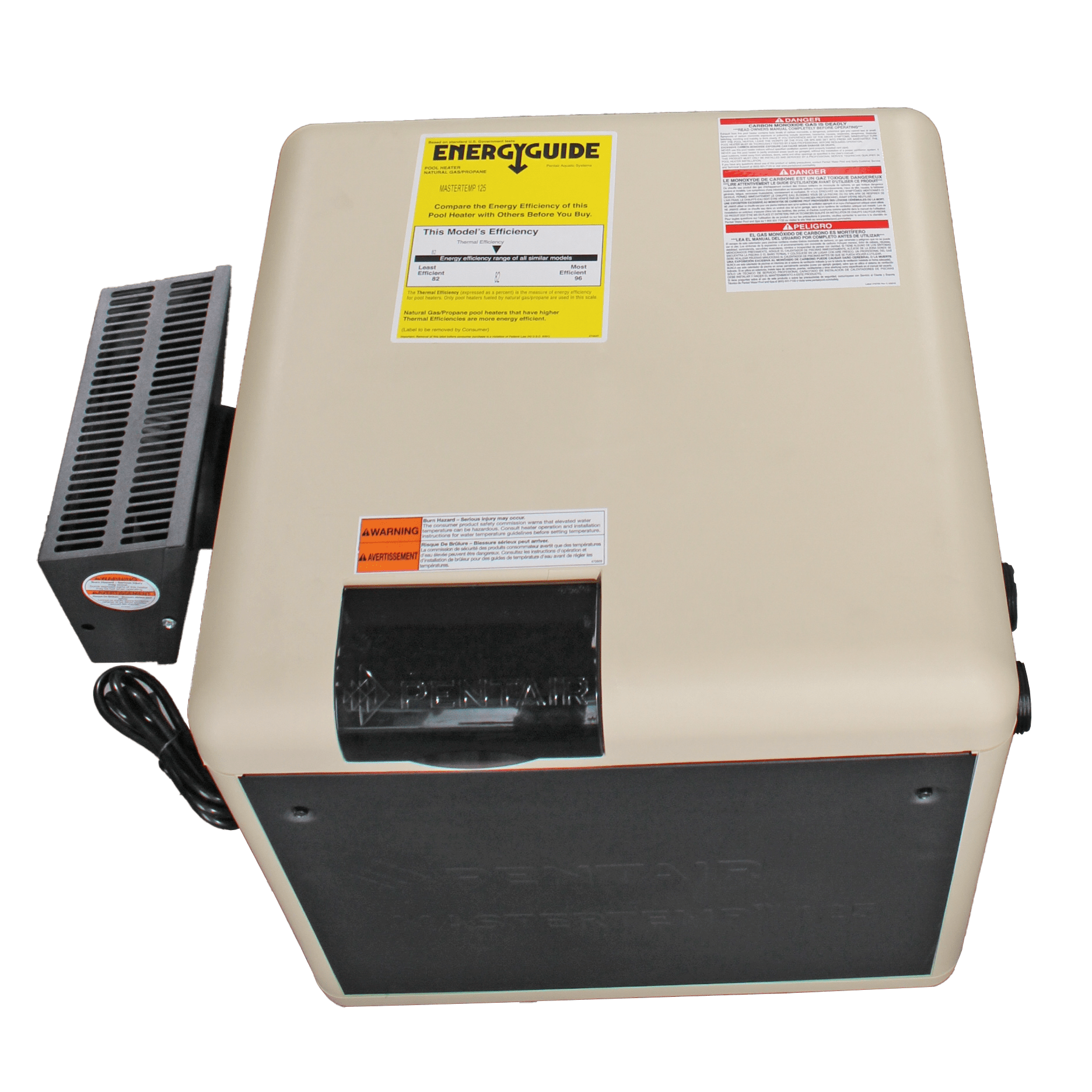 Pentair MasterTemp 125 High Performance Heater 125,000 BTUs, Natural Gas - product image