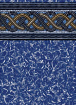 Ocean Blue 18'X33' Oval Crystal Wave Unibead AG Liner 54" Wall - product image