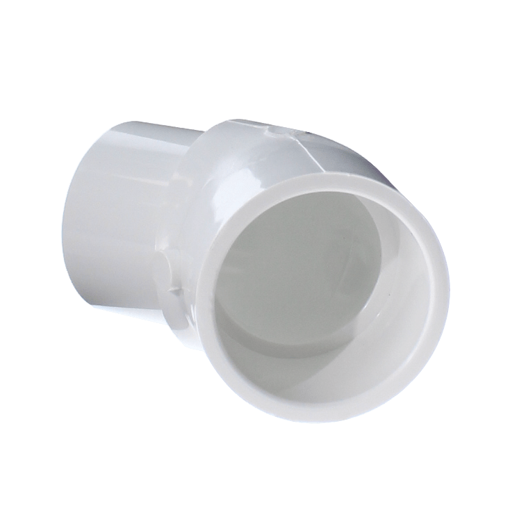 1-1/2in 45 Street Elbow PVC Sch. 40 Spigot x Slip  427-015