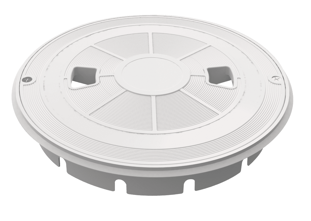 AquaStar Flow Star Round Skimmer Lid and Collar, Light Gray  AQS