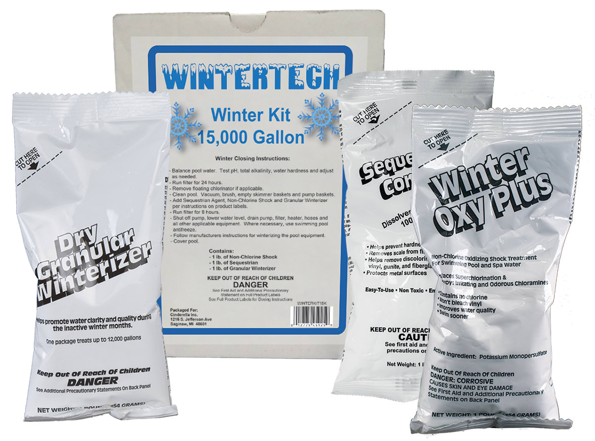 Pool Winterizing Kit - 15K Treats Up To 15,000 Gallons Includes: 1 Lb Winterizer Granular, 1 Lb Sequestrian, And 1 Lb Non-Chlorine Shock - product image