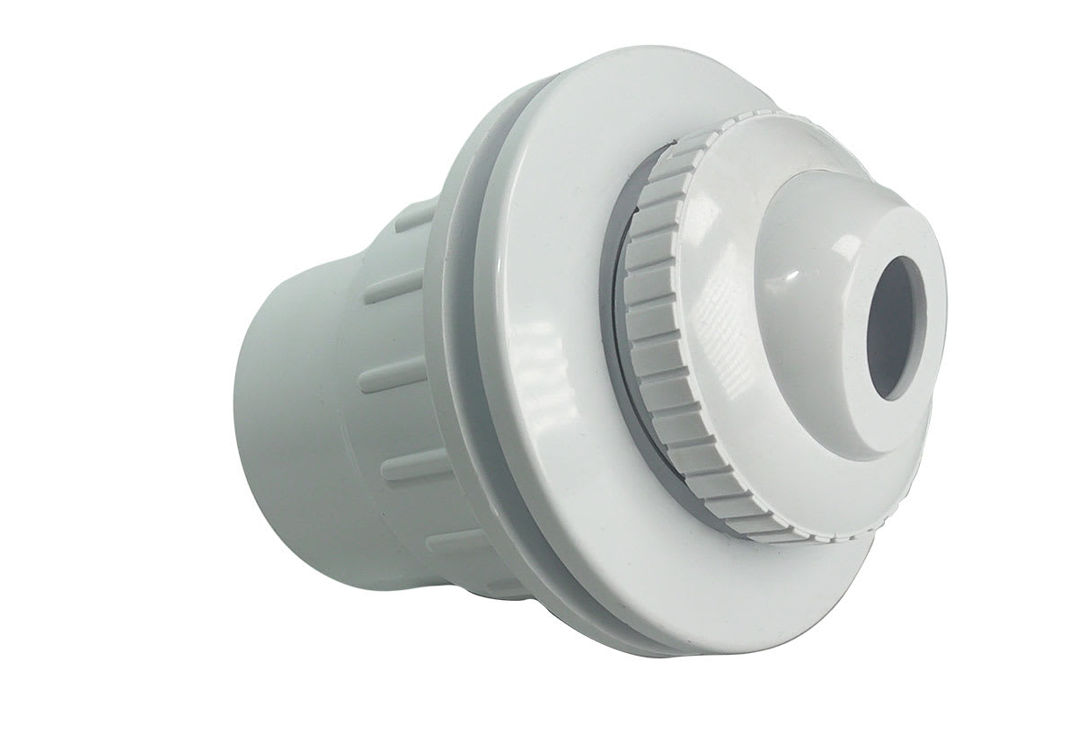 Cmp Fiberglass Inlet Fitting 1 �" S X 2" Spig With � Eyeball - White | 25523-500-200 - product image