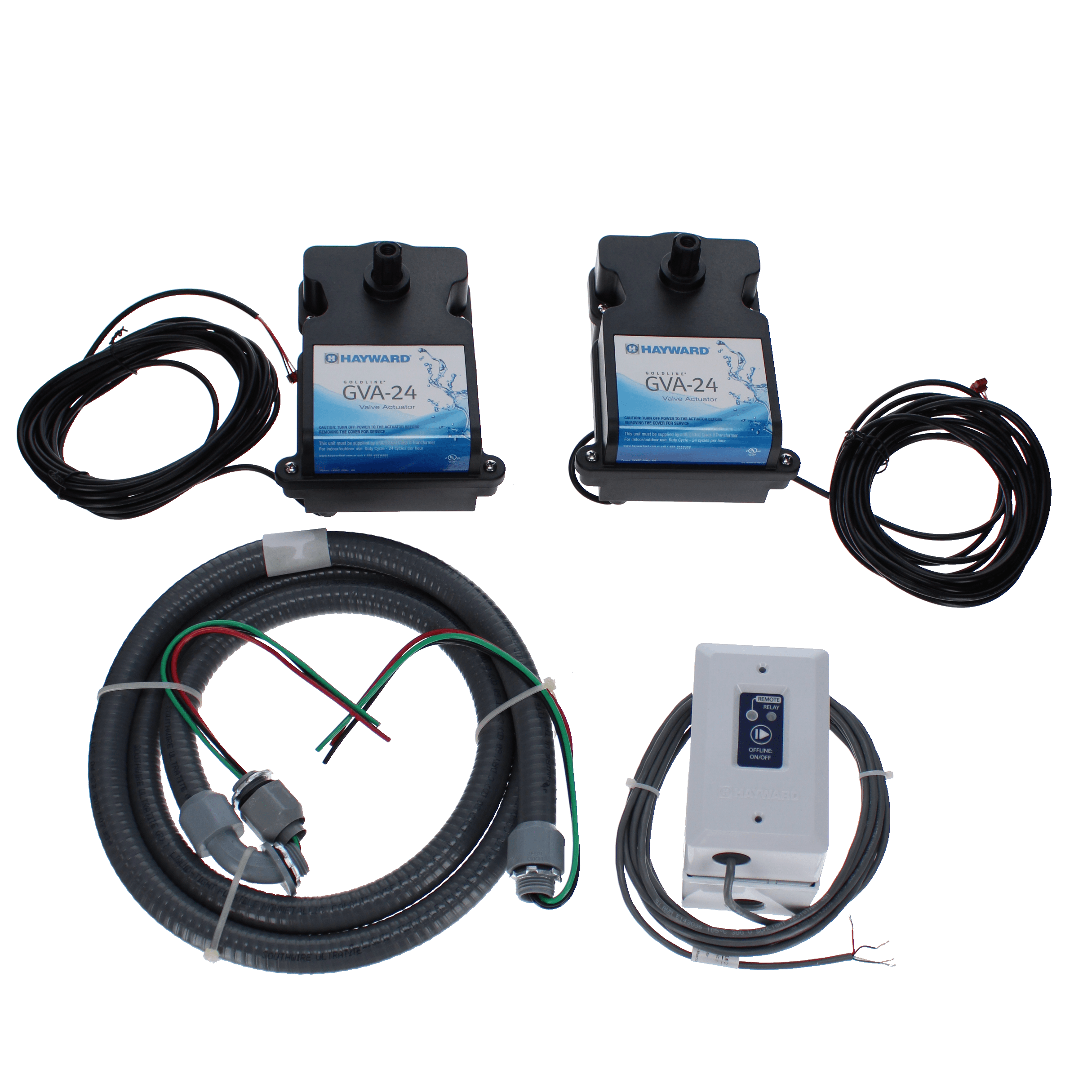 Hayward OmniHub Spa Kit, Two Valve Actuators and 1 Smart Relay, J-Box and 6’ Whip  