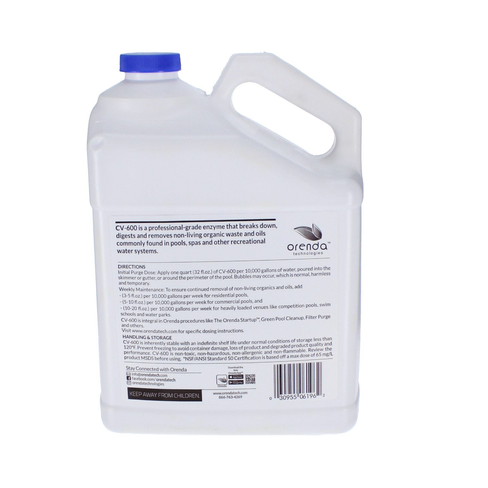 Orenda CV-600 Enzyme Water Cleaner , 1 Gallon Bottle, 4/Case image 3