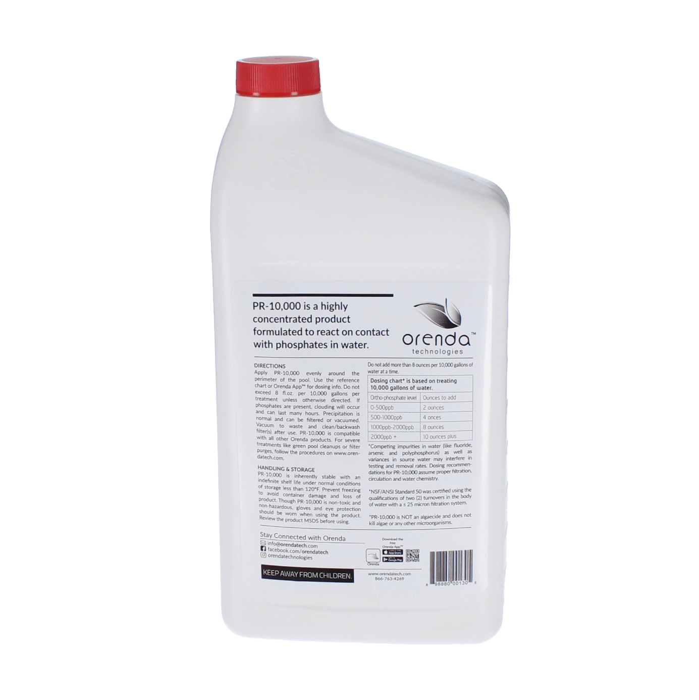 Orenda PR-1000 Phosphate Remover Concentrate , 1 Quart Bottle, 12/Case image 2