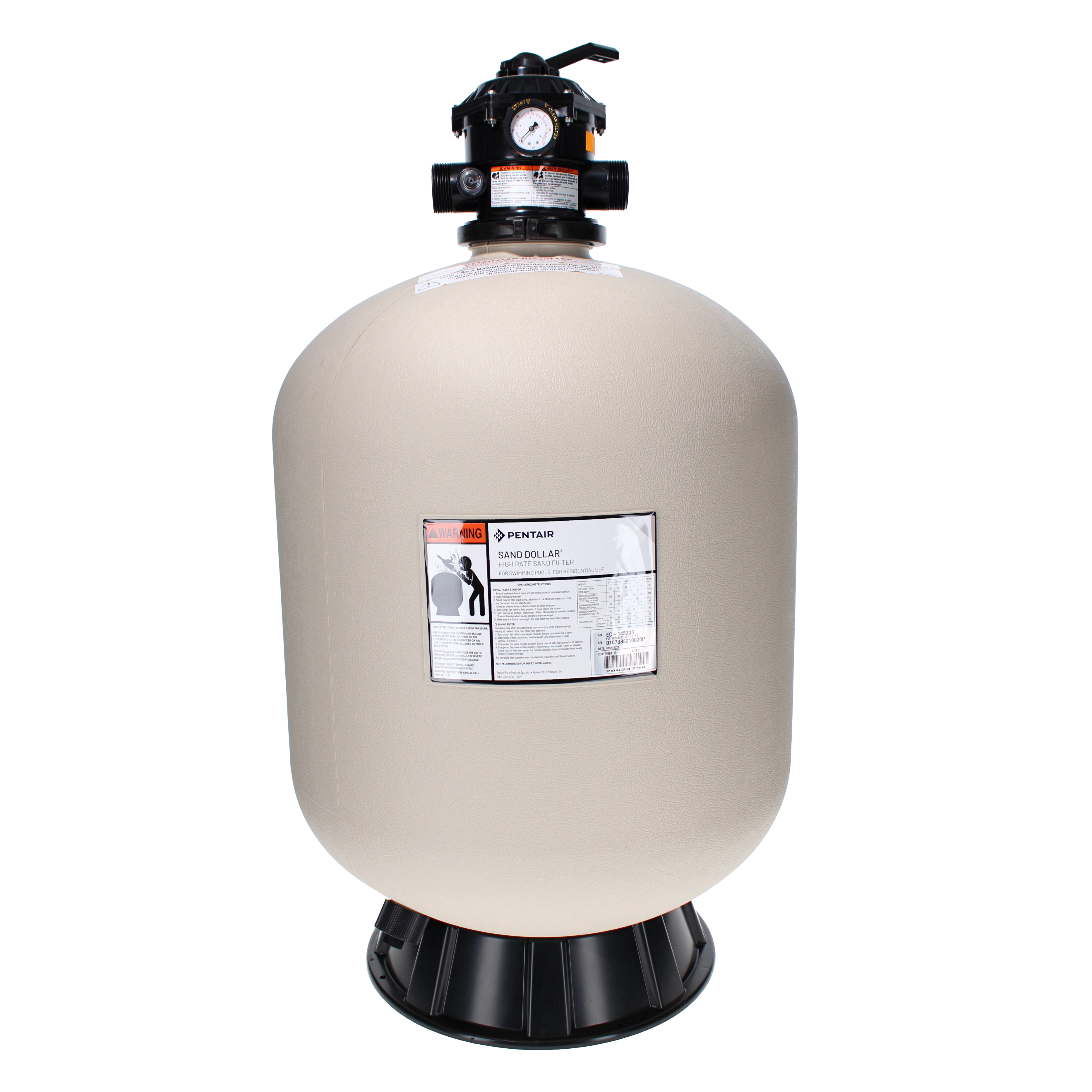 Pentair Sand Dollar Filter Top Mount, High Efficiency - product image