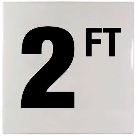 Inlays 2 W/Ft Depth Marker-Ceramic , 2FT SM | C610020