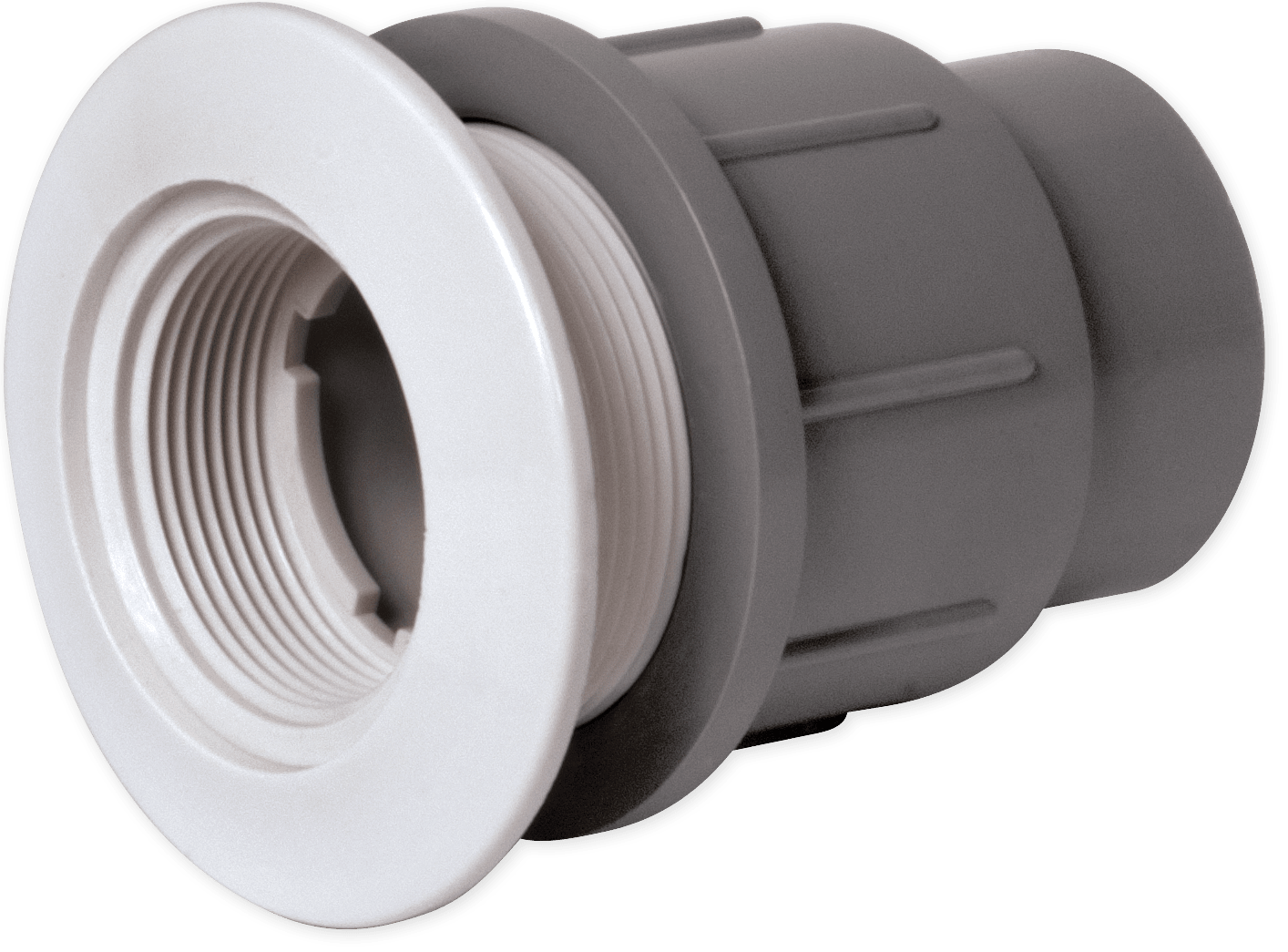 Waterway Fiberglass W/F. Deep Socket Adptr HWD Version Fiberglass Thru Wall Fitting w/ Deep Socket Adapter | 400-8300 - product image