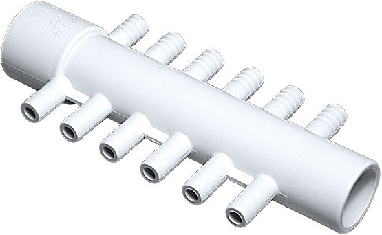 Manifold, 1"S x 1"Spg x (12) 3/8"Rb | 672-0410
