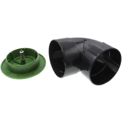 NDS Emitter, 7-1/2" Green High Density Polypropylene Drainage Pop-Up w/90° Elbow - product image