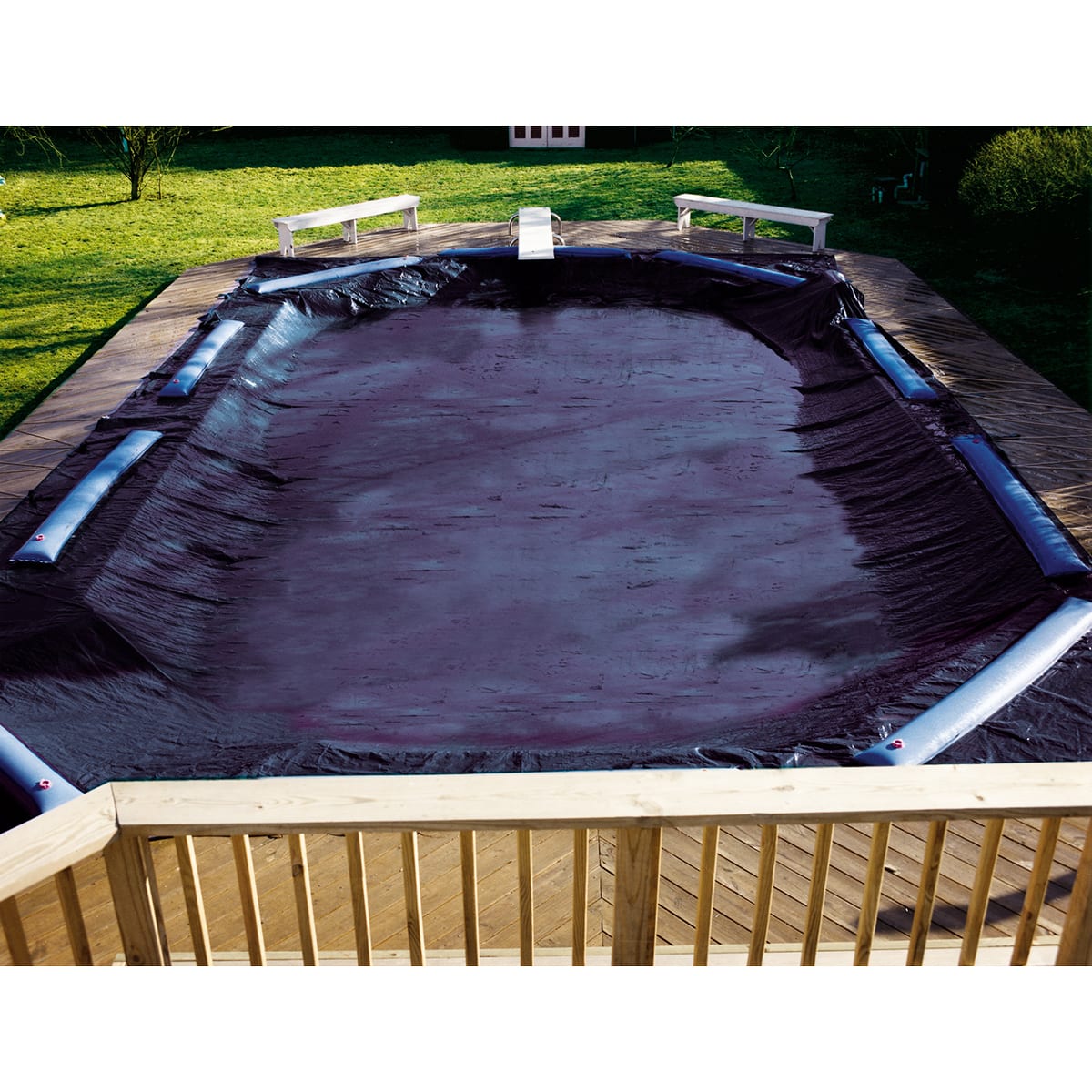 Swimline Deluxe IG Cover 18' x 36' Rectangle 23' x 41' Cover Size, Blue