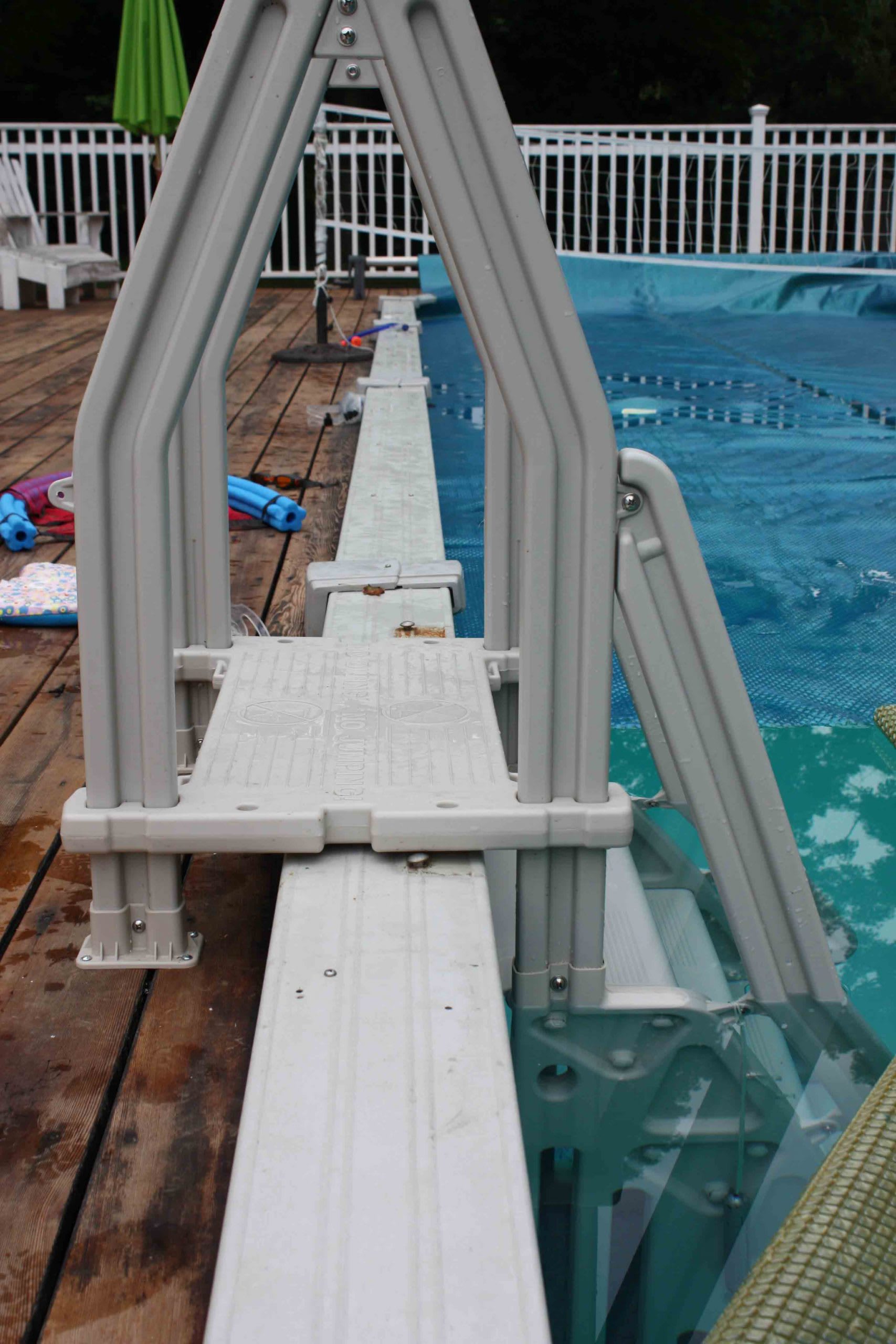 VINYL WORKS 24DROP-IN POOL STEP IN TAUPE- ADJUSTABLE FROM 46  TO 60  DECK HEIGHTS. COMES WITH 2 SETS OF DECK-MOUNTED FLANGES. image 5