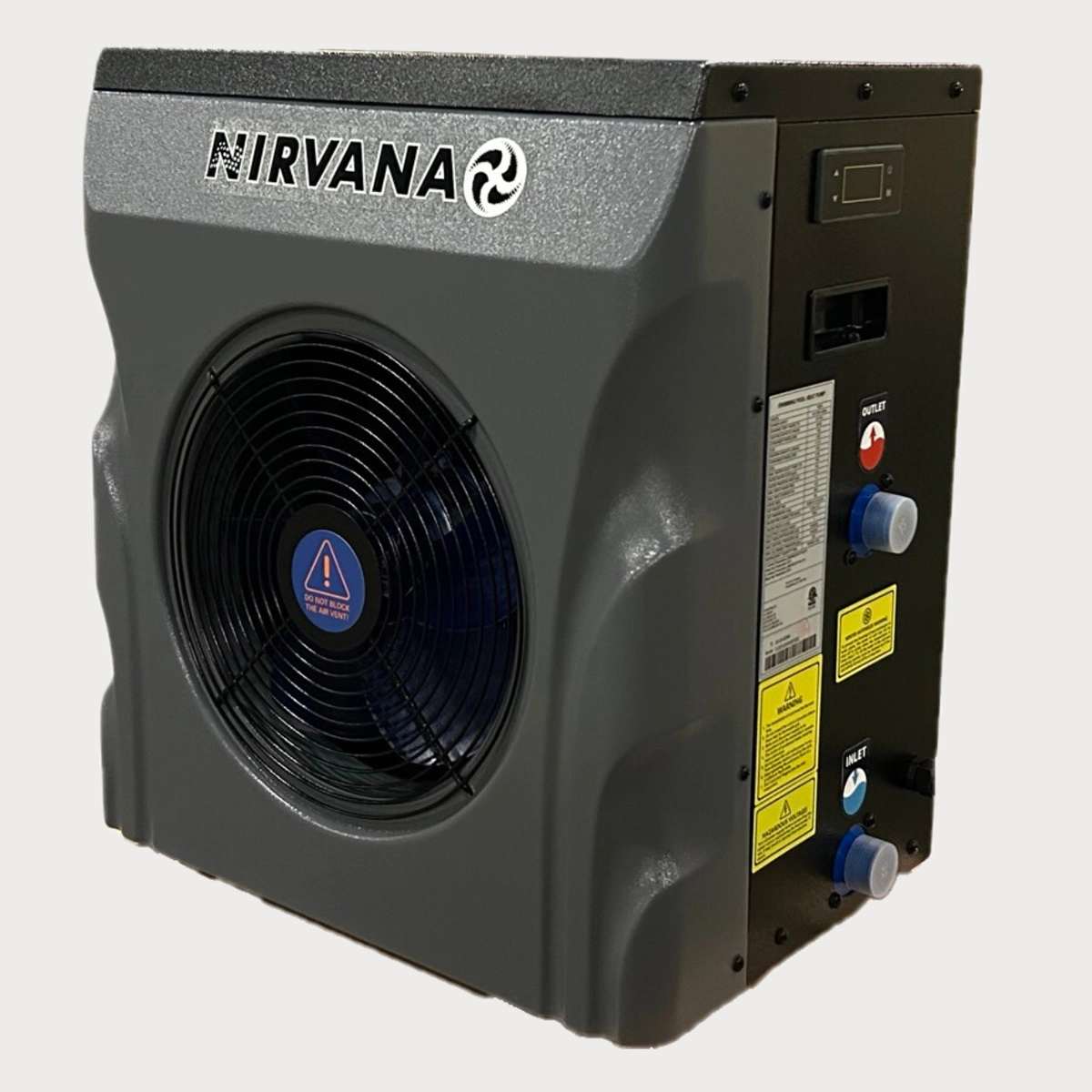 NIRVANA NE20 SIDE FAN 19000BTU 120V 15A 15 AMP PLUG-IN HEAT PUMP - STANDARD 110V OUTLET COMPATABLE 190K BTU - product image