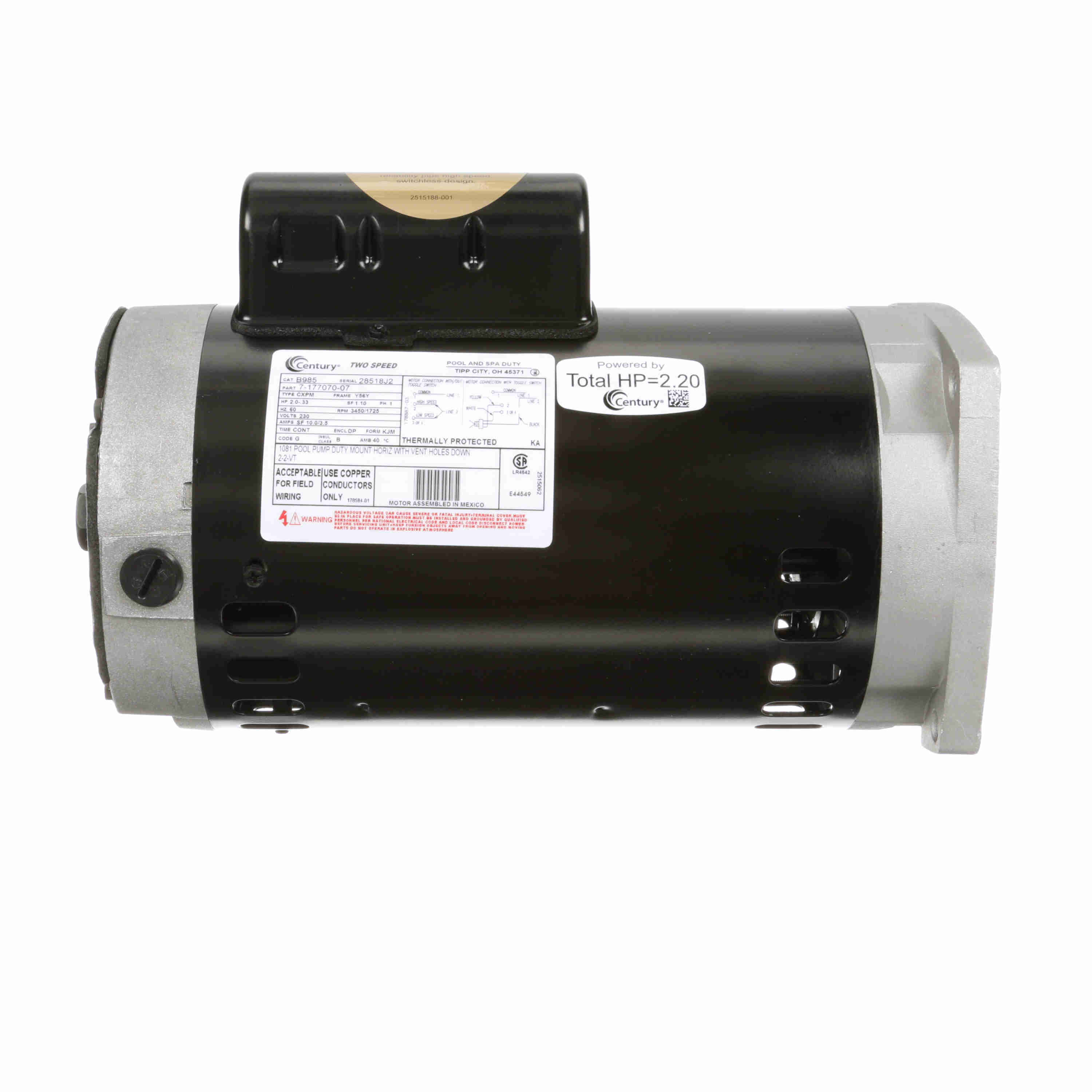Century 2 Hp 2-Speed SQ Fl. 56Y (Big) B985 image 4