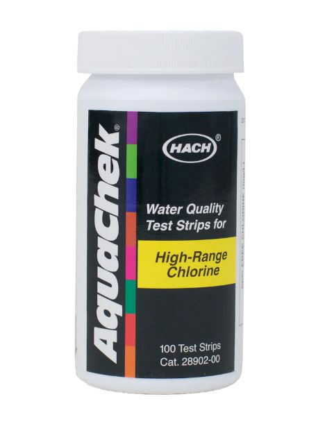 Aquachek High Range Chlorine Test Stripstests: Chlorine Levels Up To 600 Ppm (100 Per Bottle)