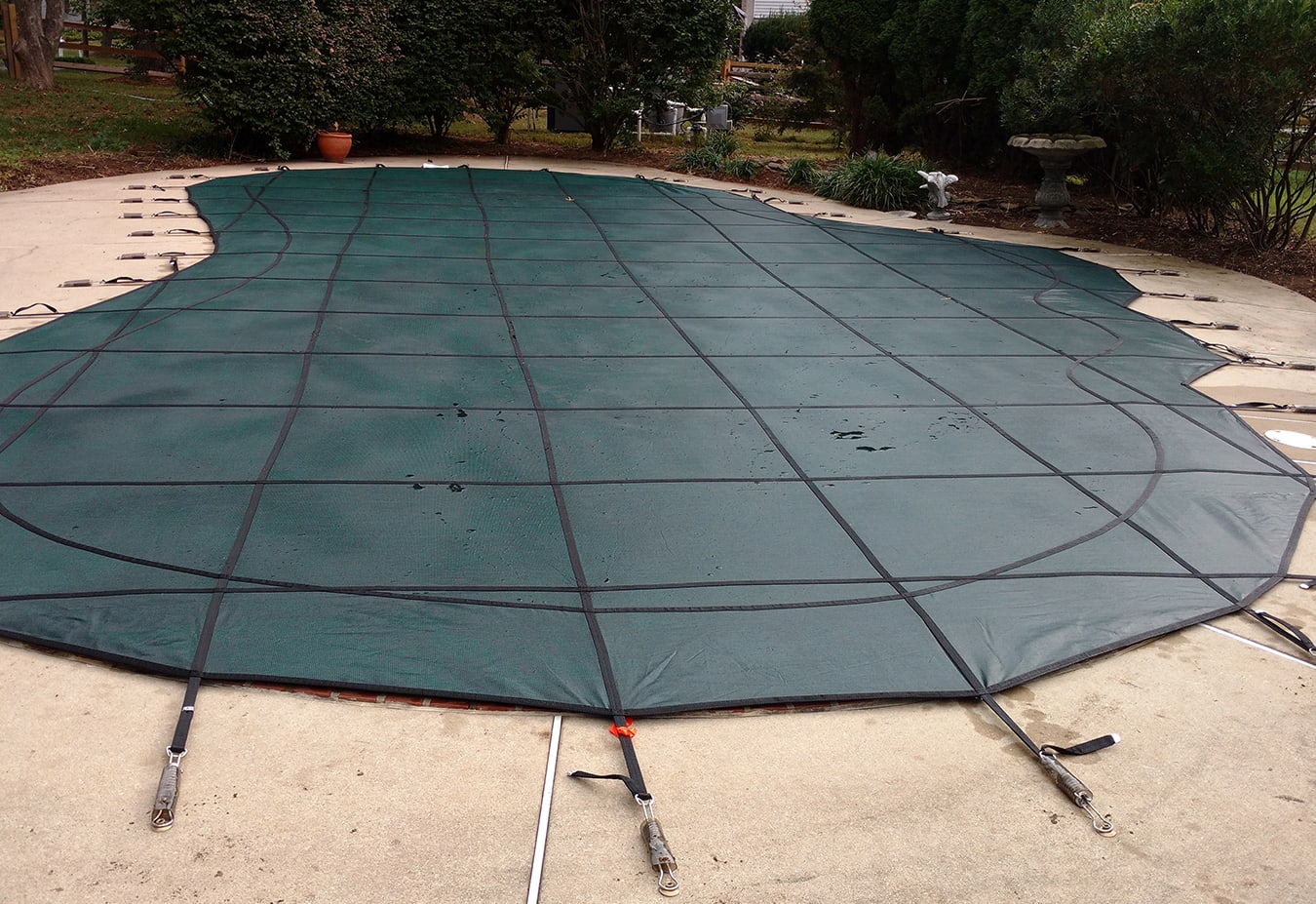 Gli 14 X 28 - Green Mesh Safety Cover With 4 X 8 Center End Step  16 X 30 - Cover Size image 3