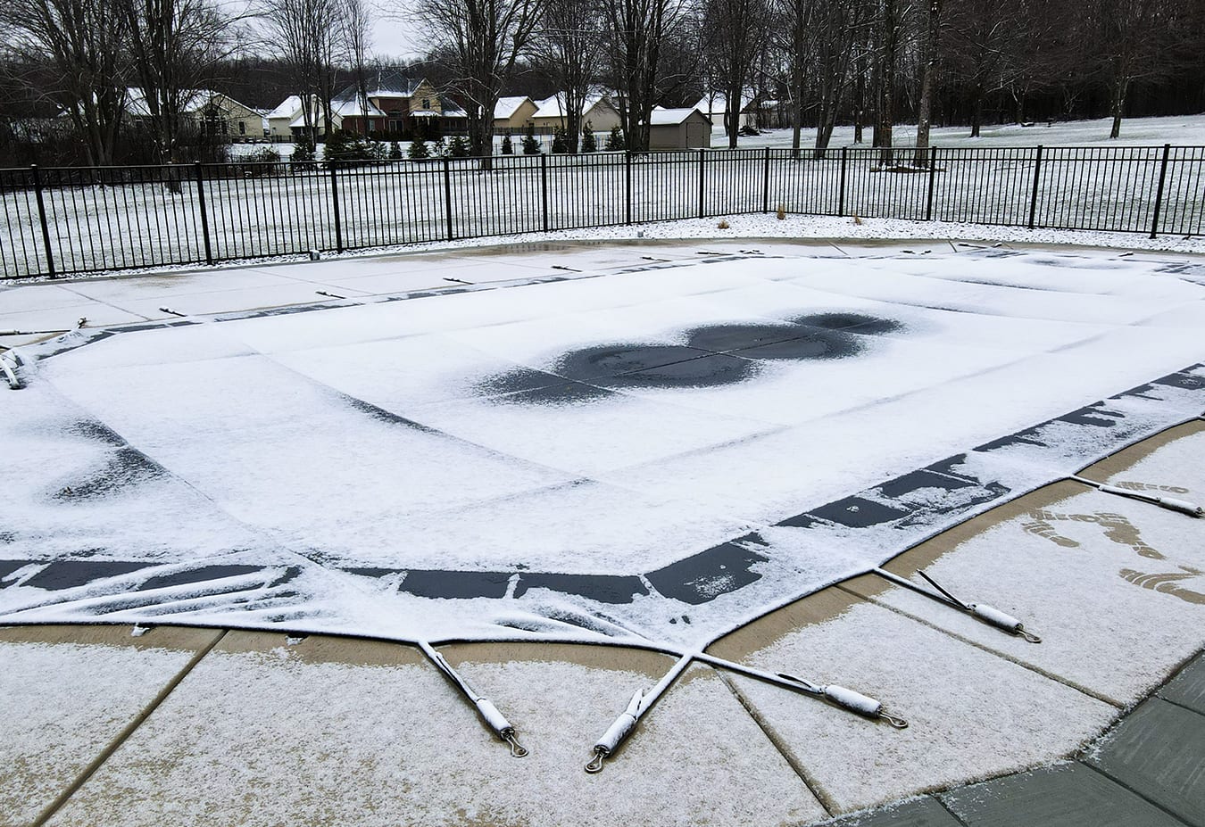 GLI Mesh Safety Cover 20' x 40' Rectangle, Gray image 5