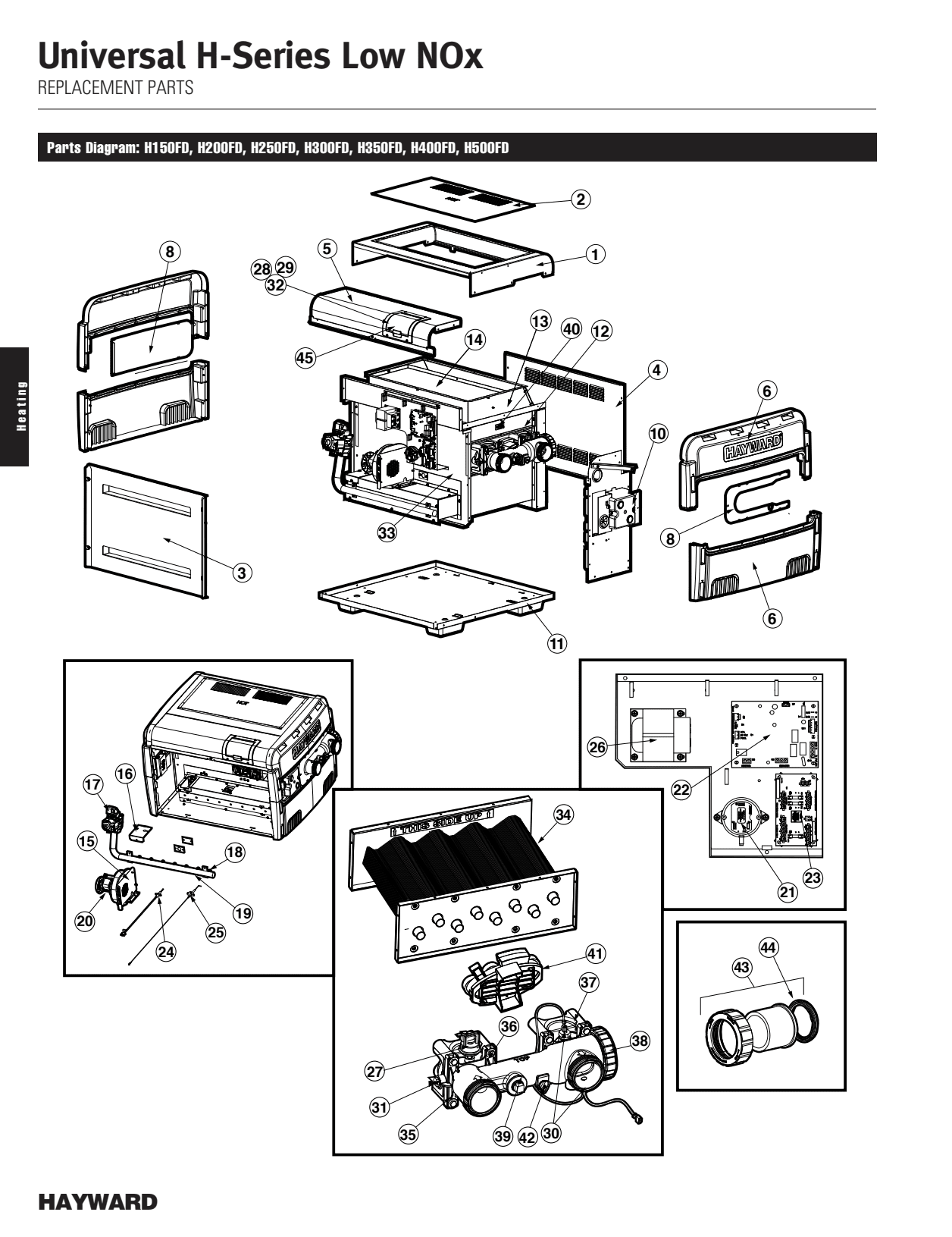 Hayward H-Series 500K BTU Heater LP to NA Quick-Change Conversion Kit | FDXLGCK1500PN - product image