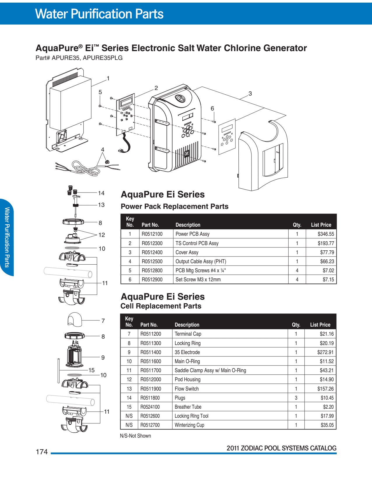 JANDY PRO SERIES CELL KIT, 3-PORT, 700 REPLACEMENT KIT CELL KIT 3-PORT 700 AQUAPURE - product image