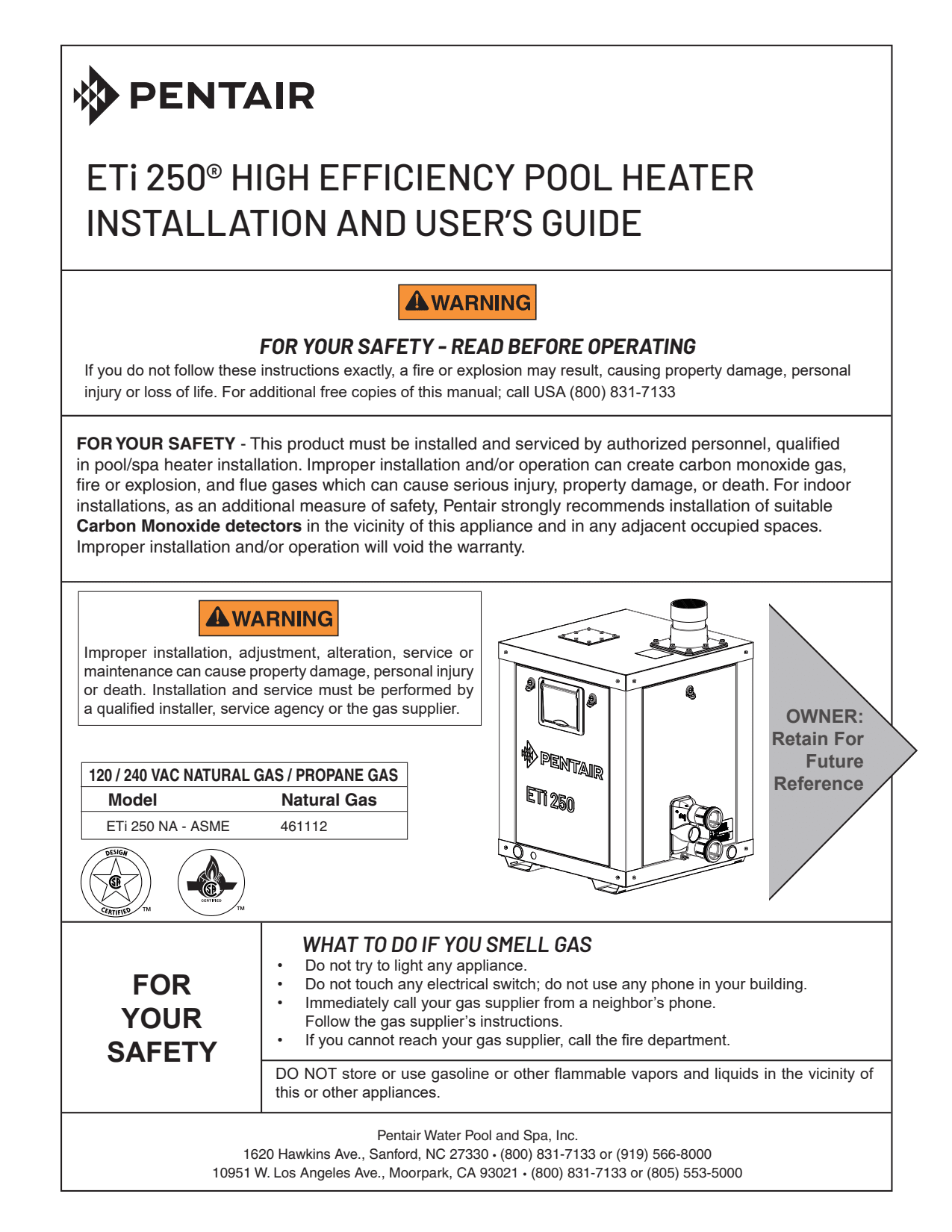 Pentair ETI400 Thermal Fuse  