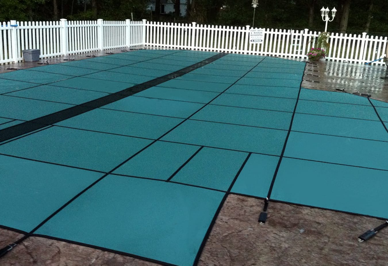 GLI 12X24 - GREEN SOLID SAFETY COVER 12X24 - POOL SIZE -  GREEN VALUEX SOLID  RECTANGLE SAFETY COVER 14X26 - COVER SIZE image 2