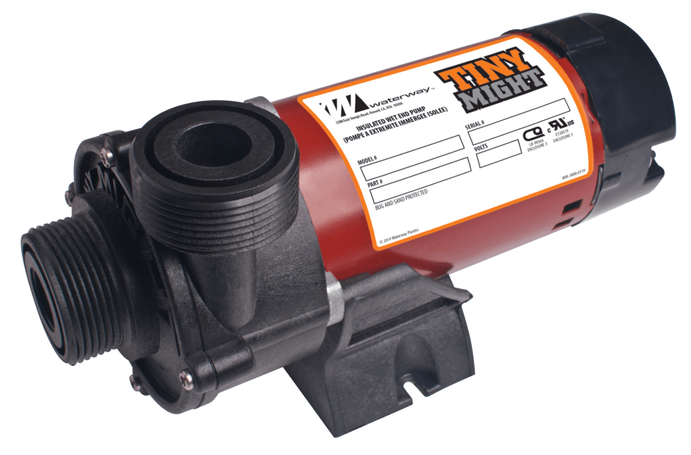 Waterway Tiny Might 1/16Hp, 230V, 50/60Hz Tiny Might 1/16Hp 230V 50/60Hz Spa Pump 3312620-14 - product image