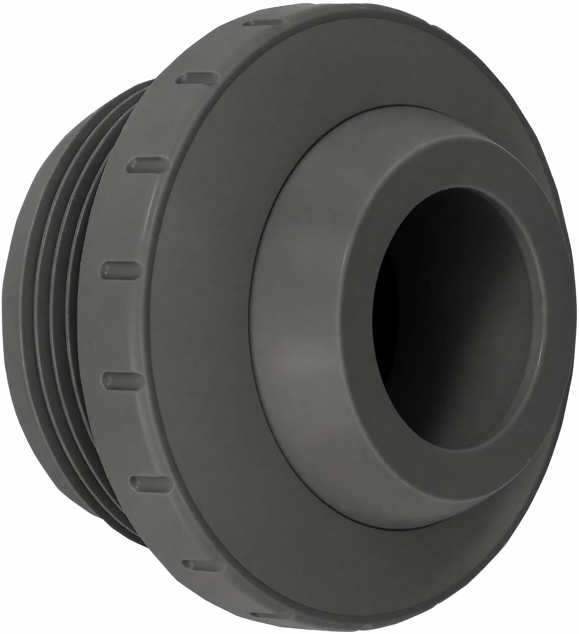 AquaStar Three-Piece Directional Eyeball Fitting 1½" MPT, Dark Gray 1” Orifice | 8105 image 2