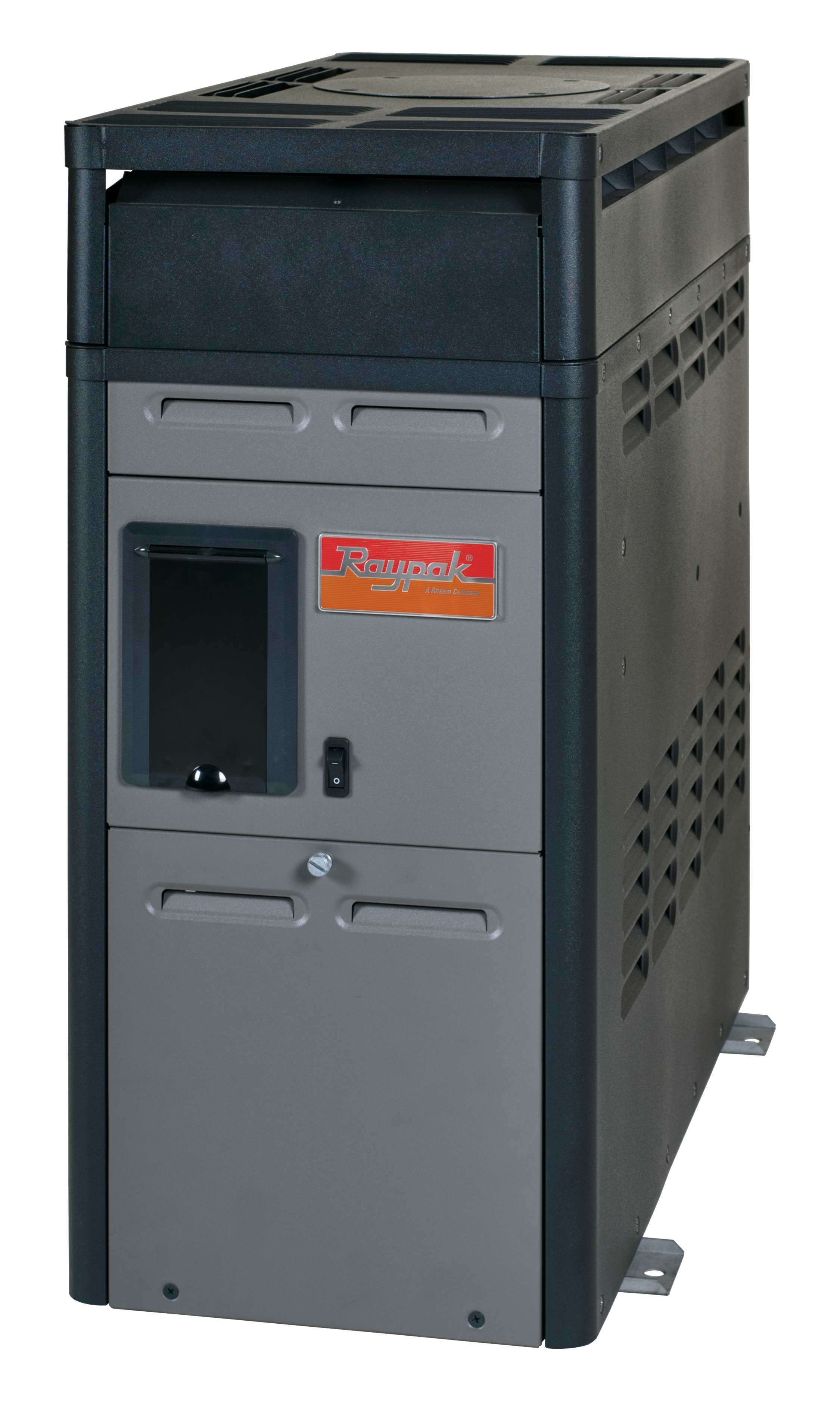 Raypak P-R156A-EN-C Above-Ground Natural Gas Heater, Digital Control, 150k BTU, 120/240VAC, 1-Phase, Copper Exchanger, Max Flow 70 GPM  